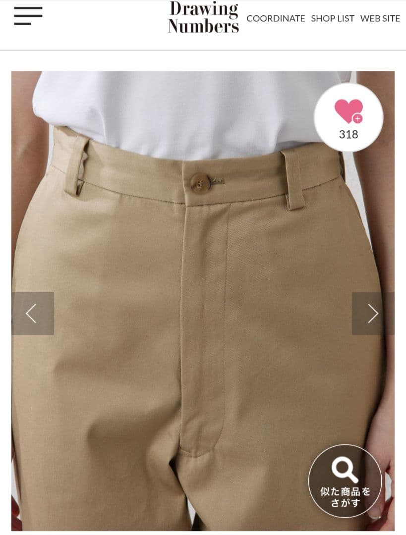ドローイングナンバーズ　プレーンチノパンツ　サイズ40 新品