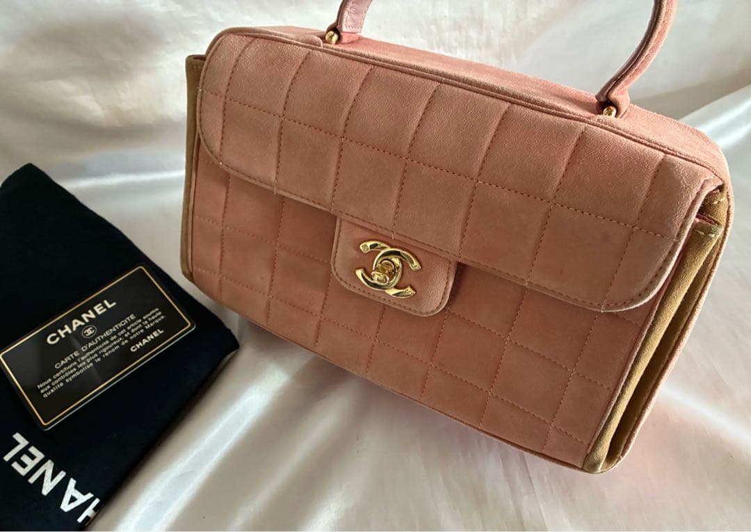 ローズマリー様♡CHANEL スエード　バイカラー　ハンドバッグ