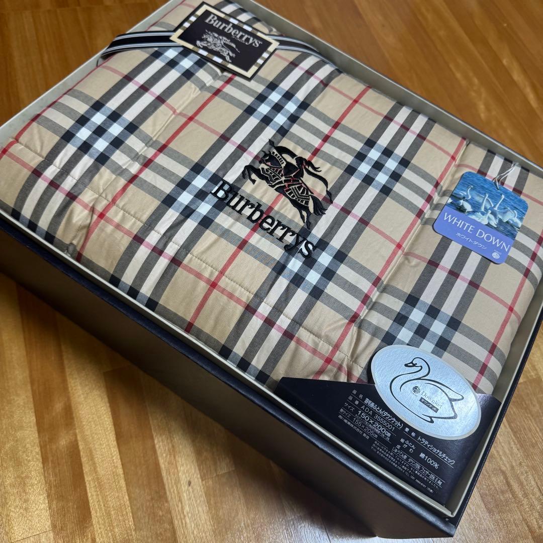 未使用 未開封 Burberrys バーバリー チェック柄 羽毛掛け布団 綿