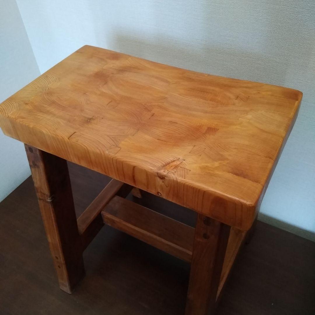 和風檜寄木スツール（ハンドメイド）