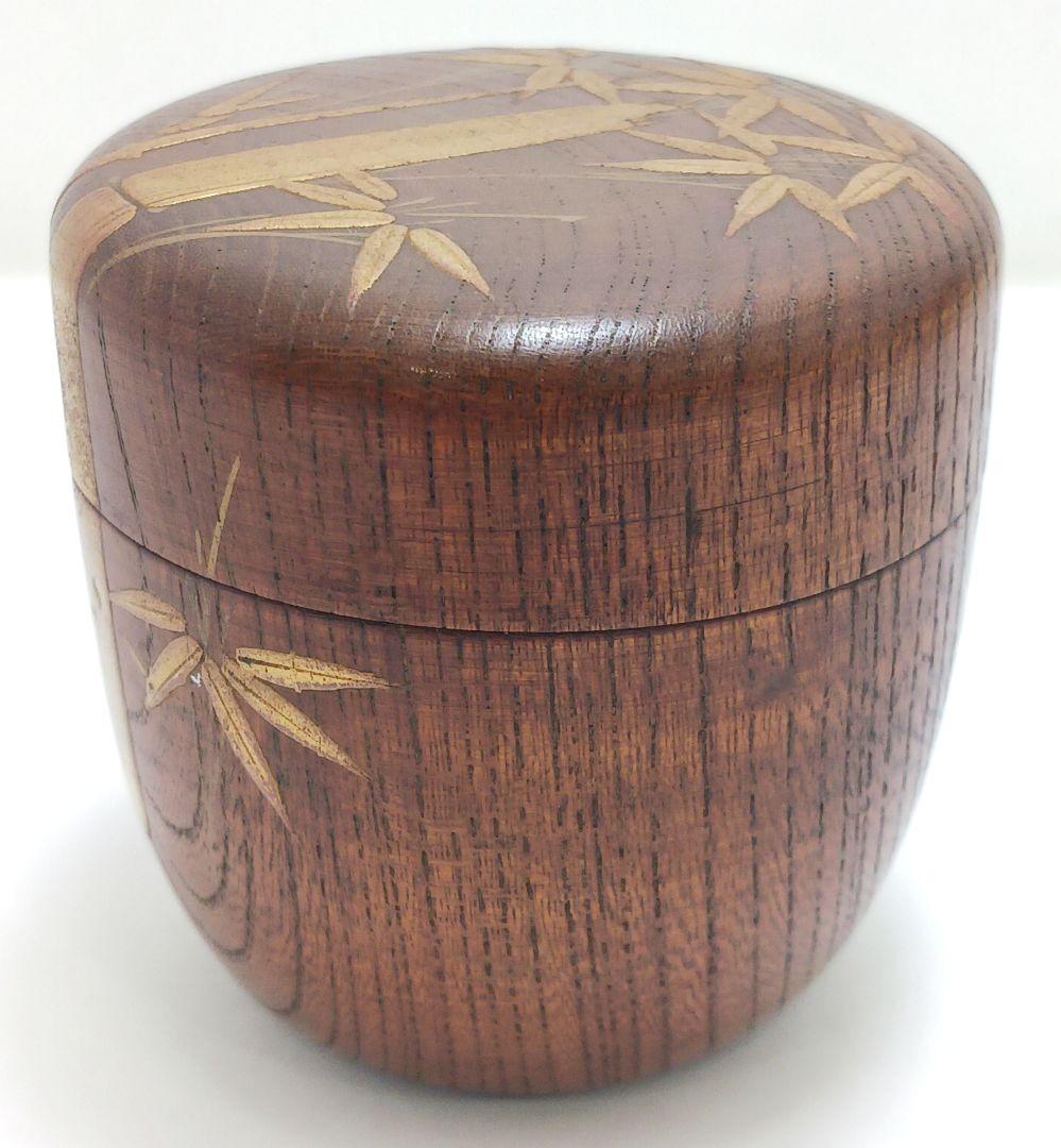 Y3032-12 茶道具 欅・蒔絵・黒漆 棗 3点セット　YY