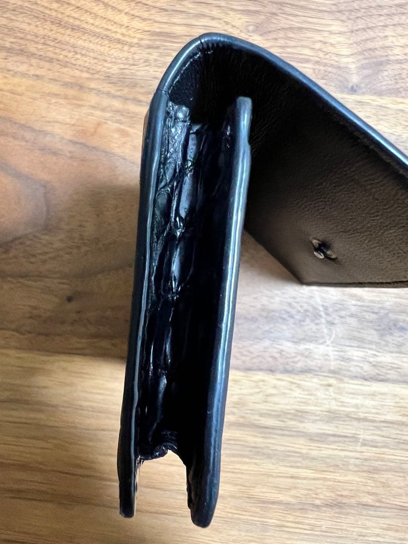 【レア】ボッテガ・ヴェネタ クロコダイル 名刺入れ ブラック