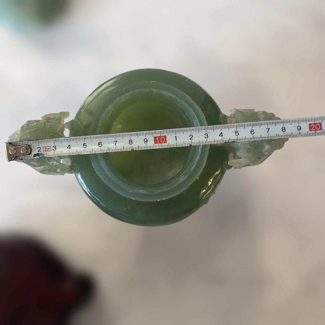中国　古玩翡翠　玉石彫刻　香炉