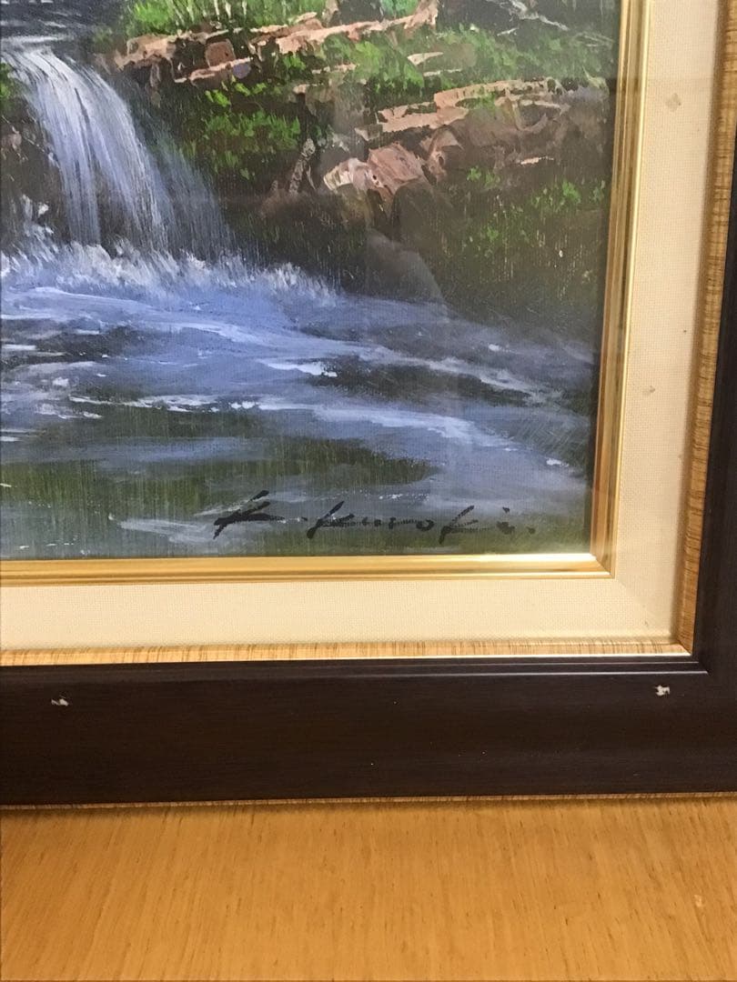 ☆オススメ！心の癒しにいかが？☆手描き油絵 画家黒木 啓 奥入瀬　送料無料！