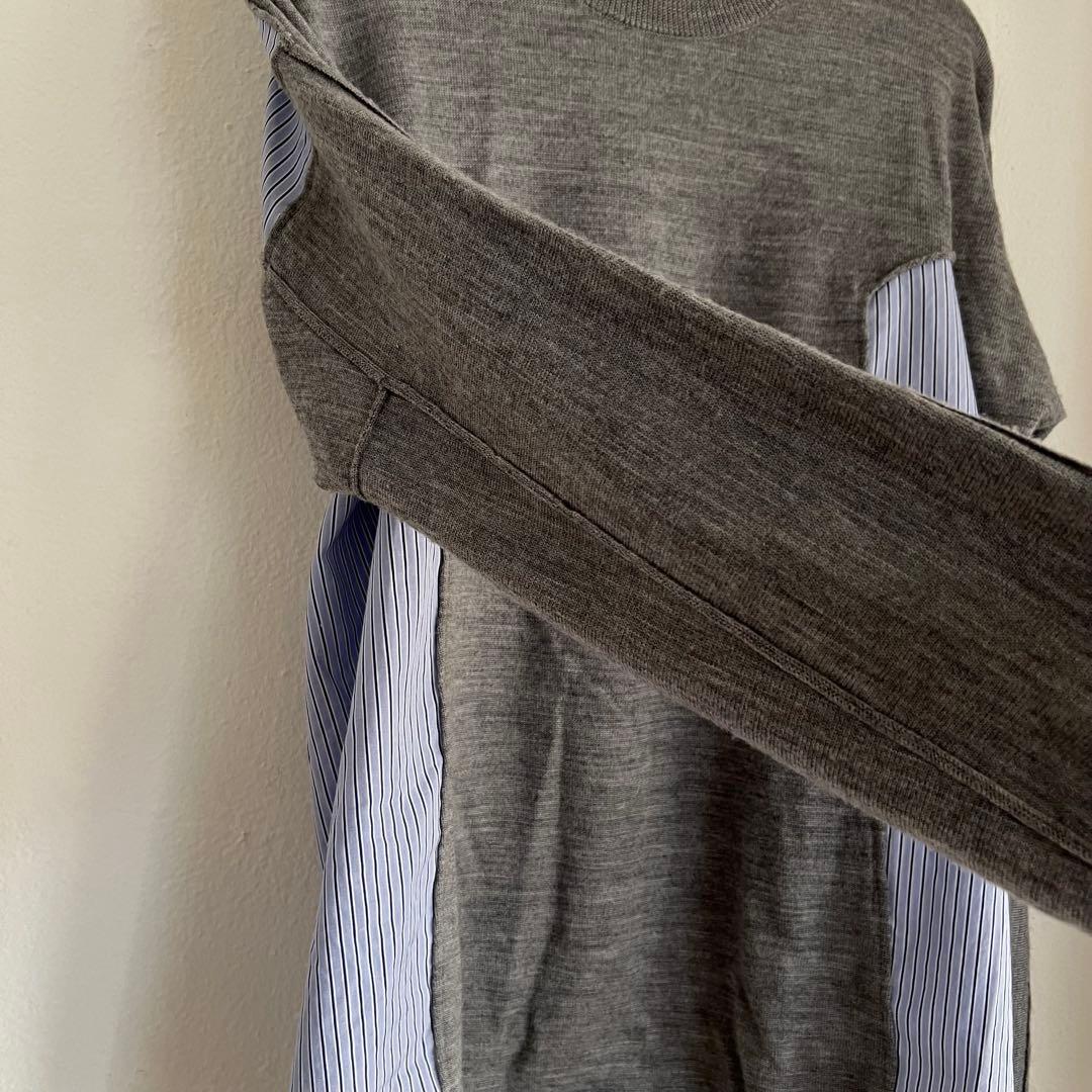 COMME des GARCONS SHIRT｜ストライプシャツ切替ニット