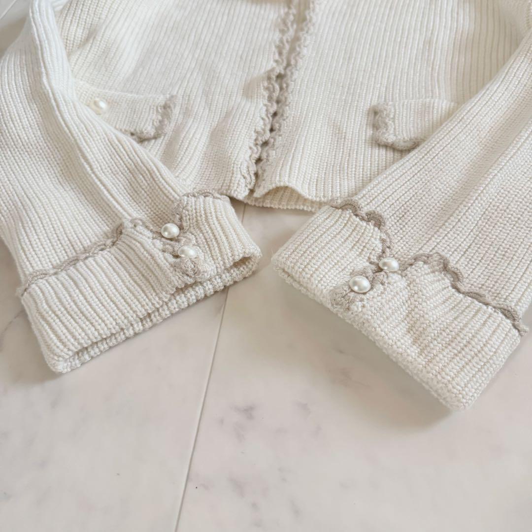 極美品★ルネ 近年モデル 22AW フーデッドニットカーディガン パールボタン
