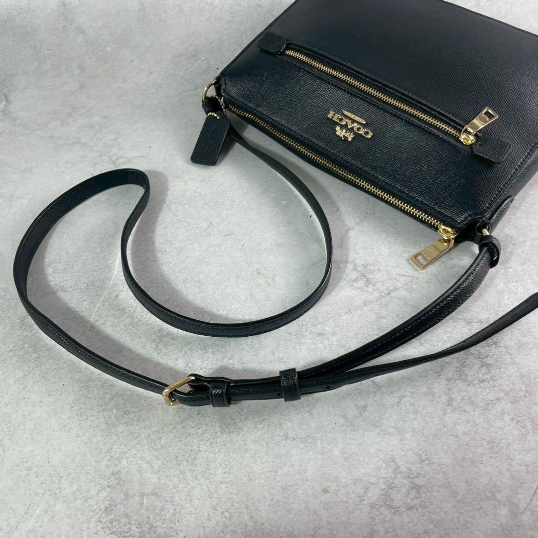 ✨極美品✨コーチ　ギャラリーファイルバッグ　ショルダーバッグ　レザー　ブラック