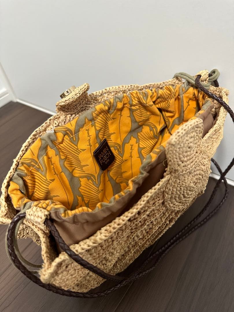 JAMIN PUECH ジャマンピュエッシュ　扇形デザイン かごバッグ