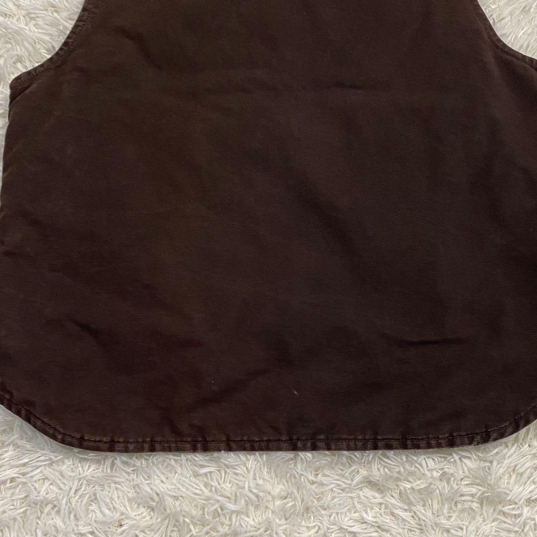 08年製　carhartt カーハート　ダックベスト　V02 ダークブラウン
