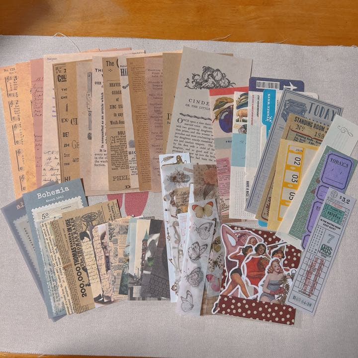 コラージュ素材 紙モノ バラメモ ②