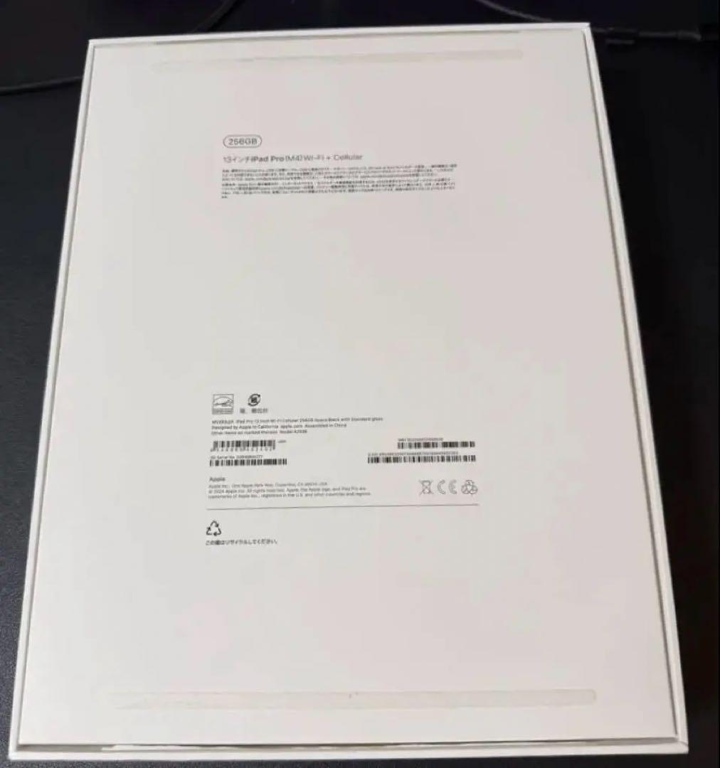iPad Pro 13インチ (M4) Wi-Fi + Cellular
