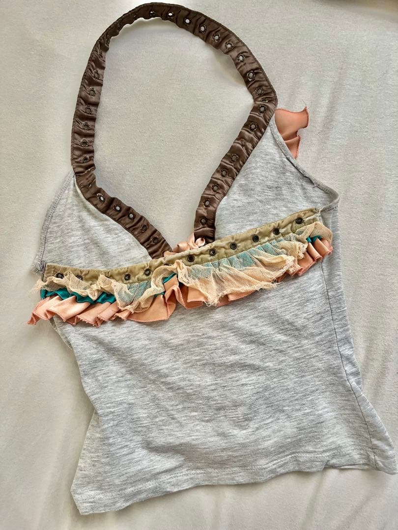 D&Gフリル付き編上げキャミソール