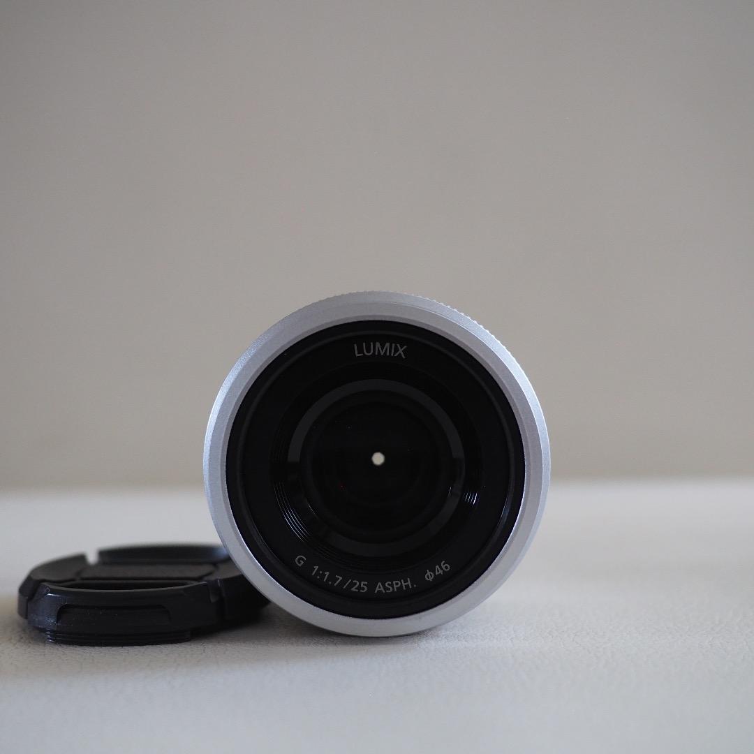 訳ありLUMIX G 25mm / F1.7 ASPH. H-H025シルバー