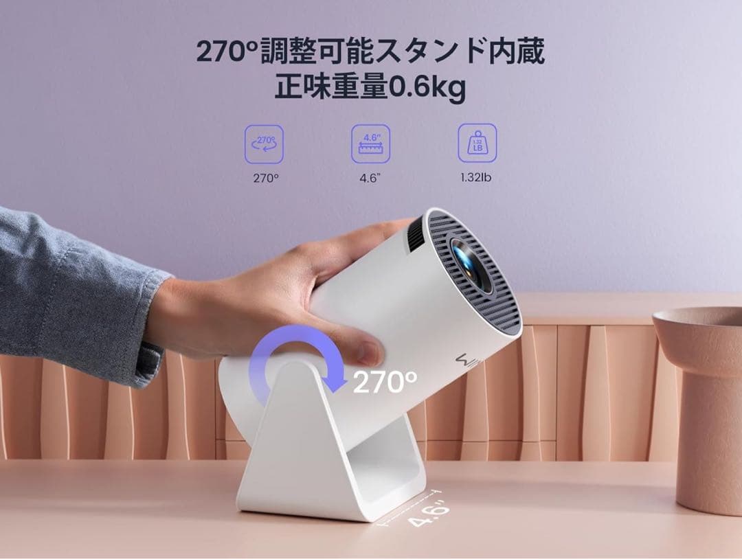 新品 プロジェクター 小型 5G 高輝度 1080pフルHD & 4K 天井投影