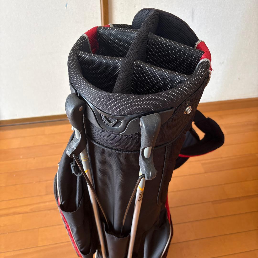 Callaway ゴルフキャディバッグ 赤黒 5仕切り