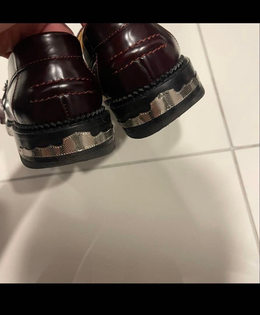 TOGA バーガンディ レザー ローファー