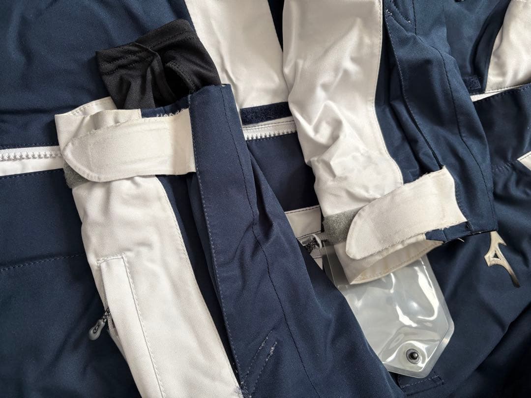 Mizuno スキーウェアセット ネイビー/ホワイト　上XS.下Ｓサイズ