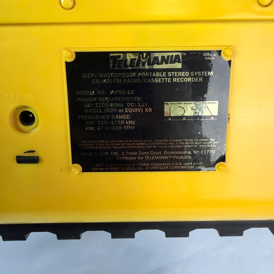 美品 JEEP ラジカセ TELEMANIA WPSS-TA テープレコーダー
