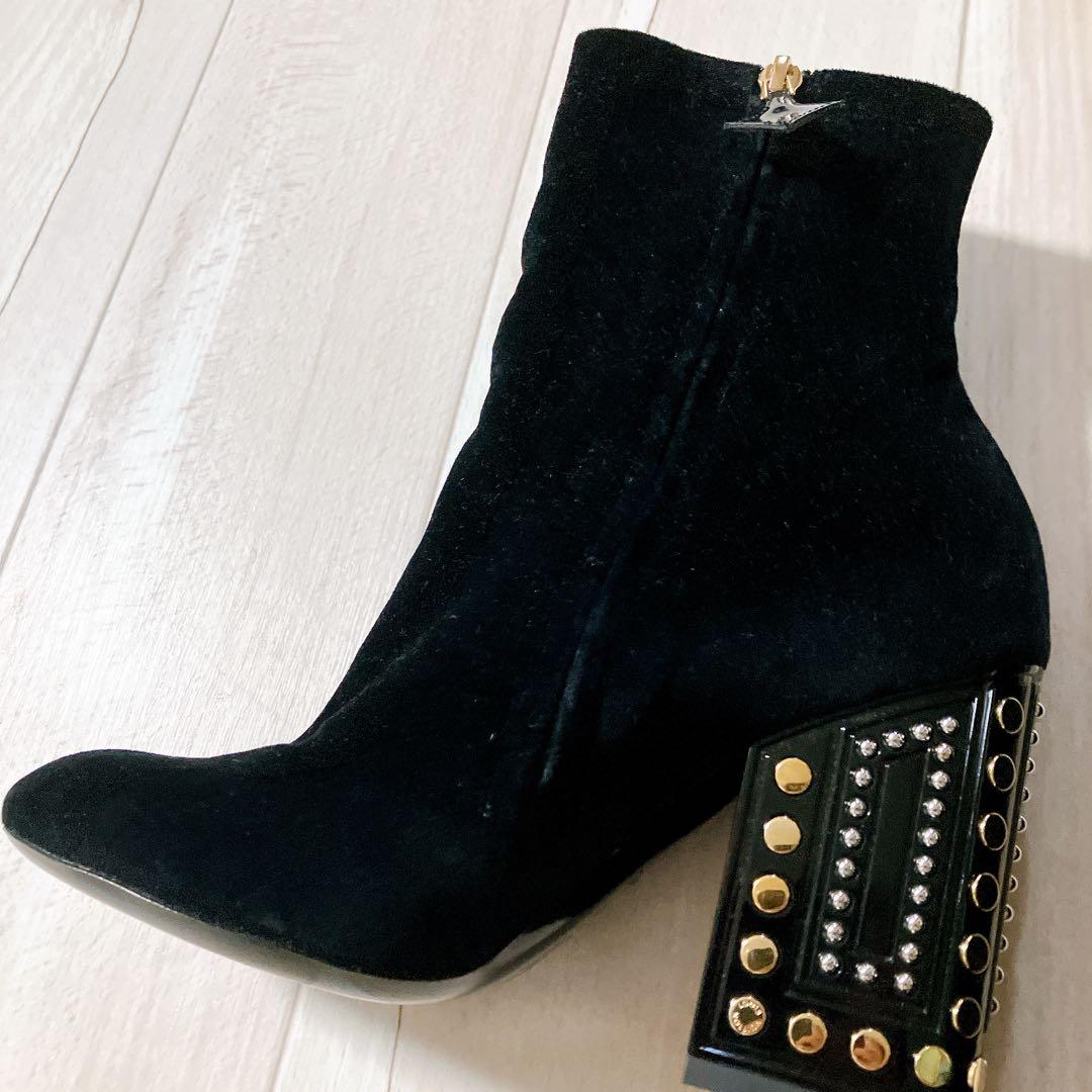 ルイヴィトン アンクルブーツ　ブラック　スタッズ 36.5 黒　極美品