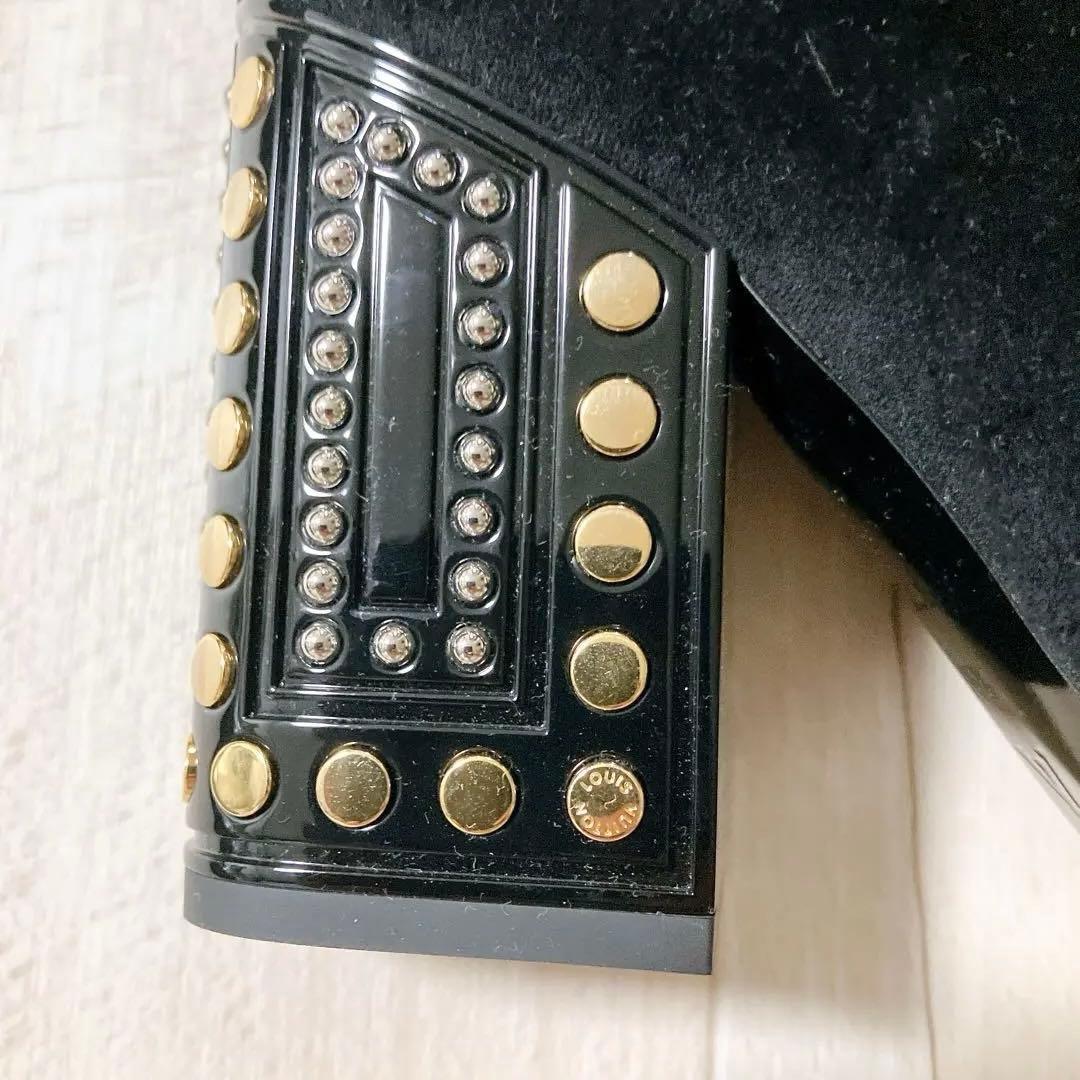 ルイヴィトン アンクルブーツ　ブラック　スタッズ 36.5 黒　極美品