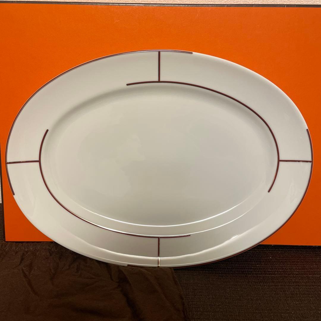 エルメス　リズム　ルージュ　オーバルプレート　ディナープレート
