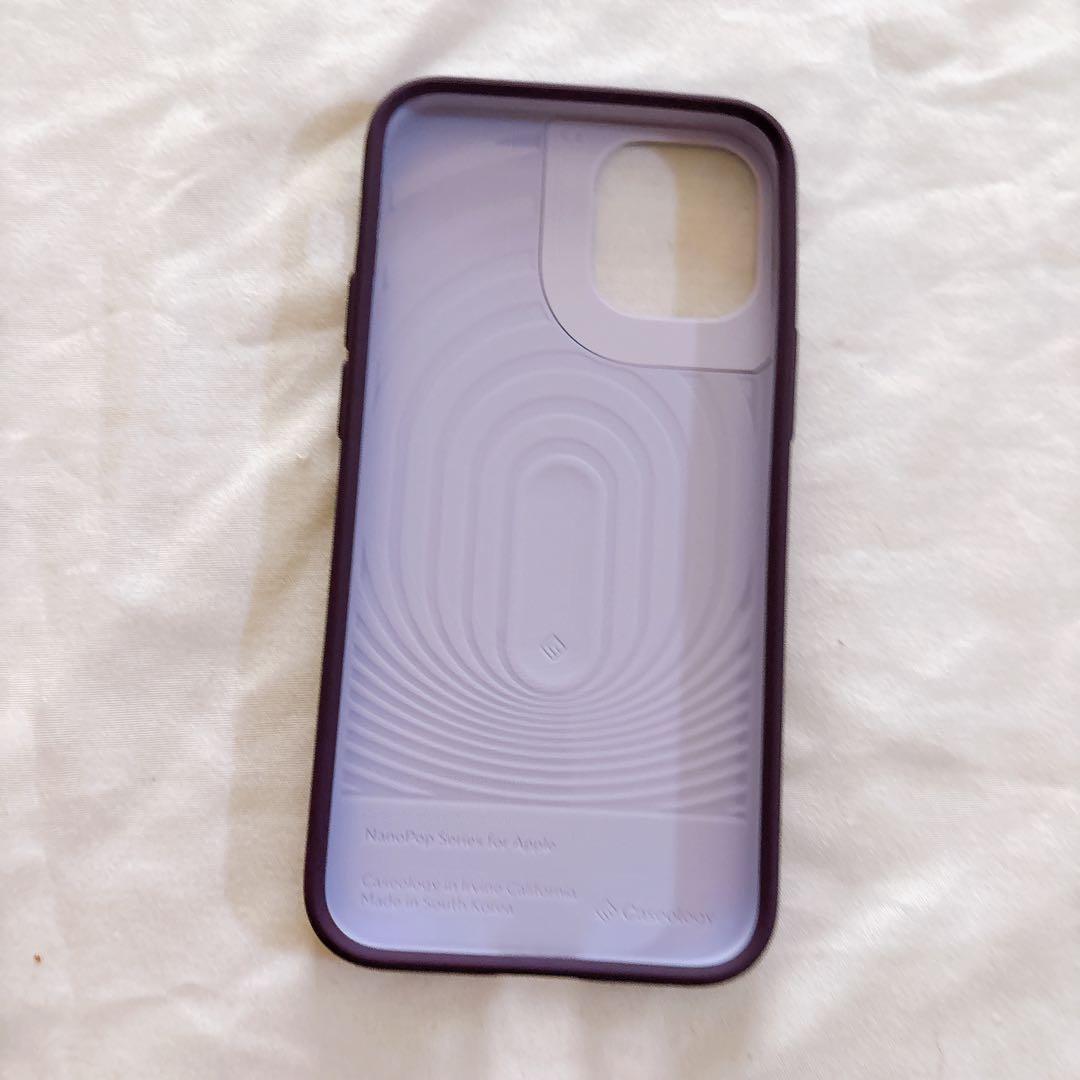 ☆iPhone 12 mini ケース 紫色 シリコン サラサラ アイフォン