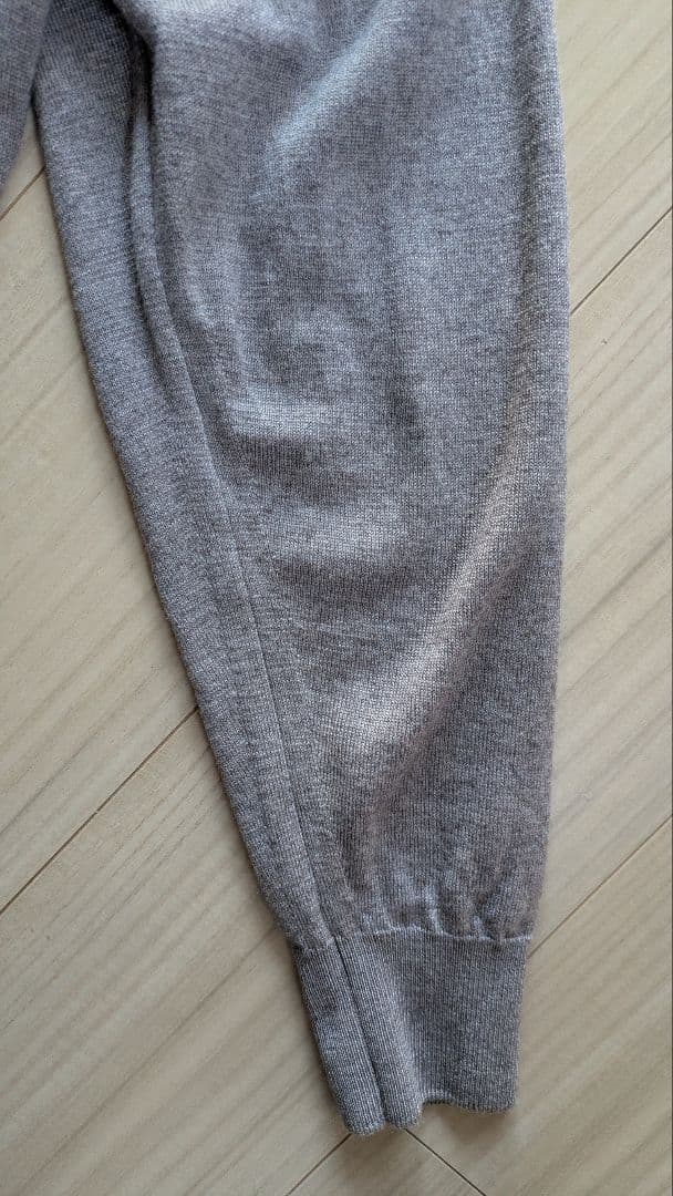 ジョンスメドレー　前V クルーネックニット メンズM ウール　24ゲージ