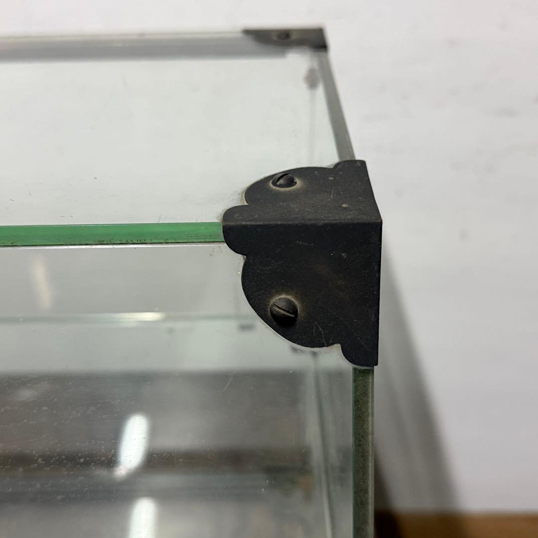 昭和レトロ ガラスケース 卓上 前面 斜め アンティーク ショーケース 陳列棚