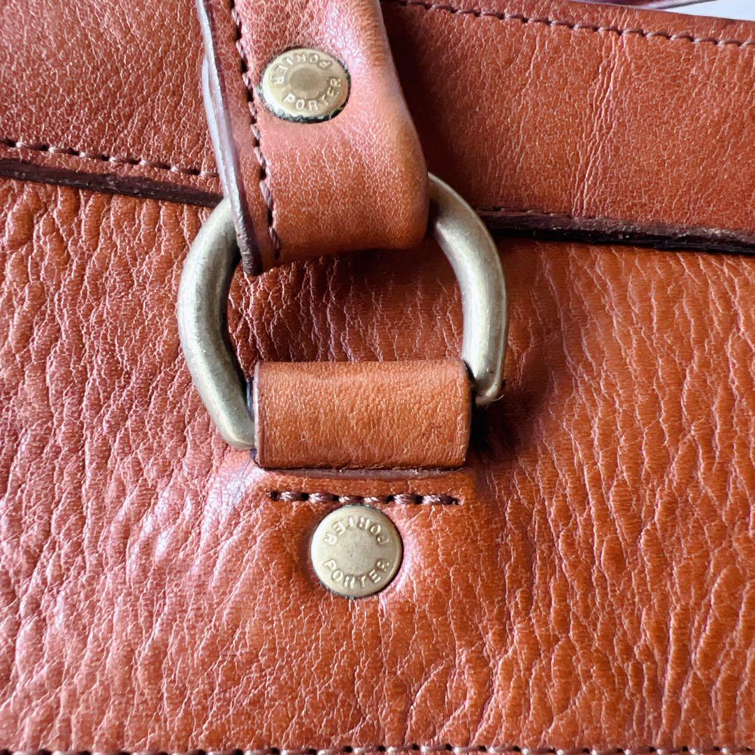 希少✨PORTER ヘリテージ トートバッグ レザー　ブラウン　肩掛け　A4