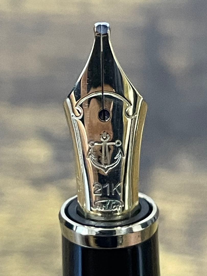 試筆のみ　MSニブ　ミュージック　ホワイトゴールド　21金　セーラー　万年筆