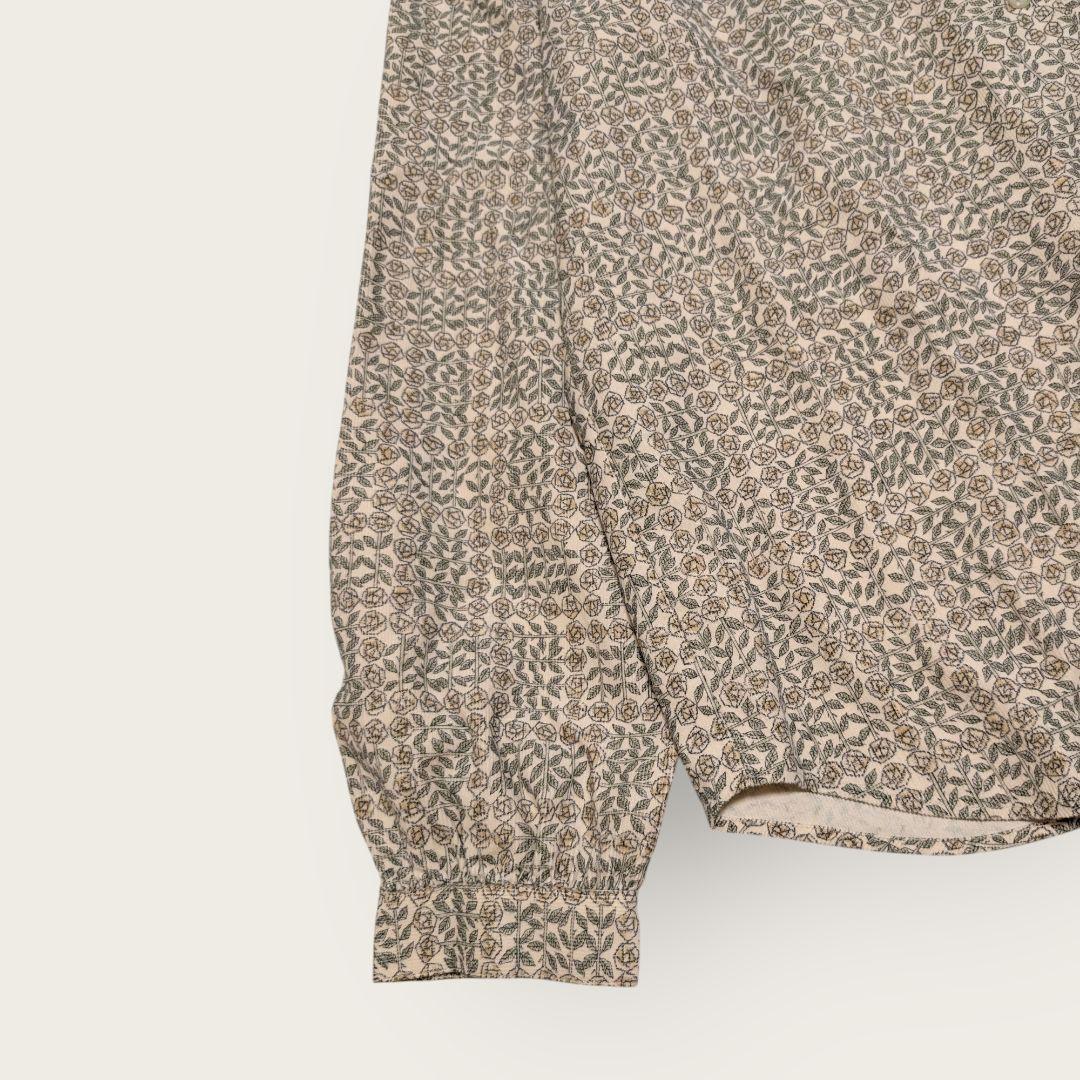 新品　Parkes　パークス　リバティ　バンドカラー　プルオーバー　シャツ　М