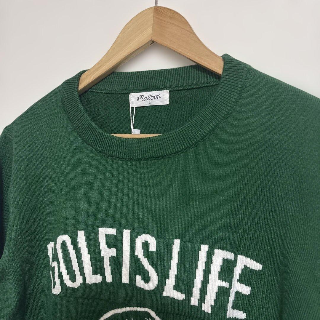 マルボン　ゴルフ　ニット　グリーン　メンズ　L