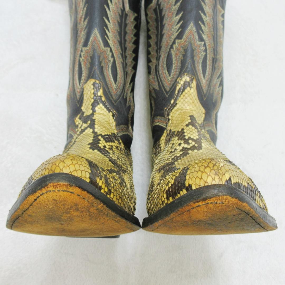 ✨美品✨トニーラマ ウエスタンブーツ パイソン ロングブーツ US7.5