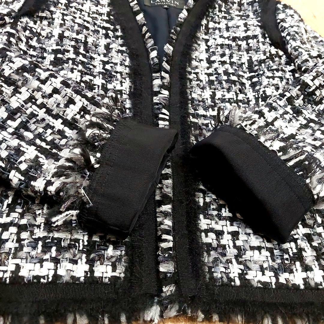 【LANVIN COLLECTION】ランバンコレクション ツイードジャケットS