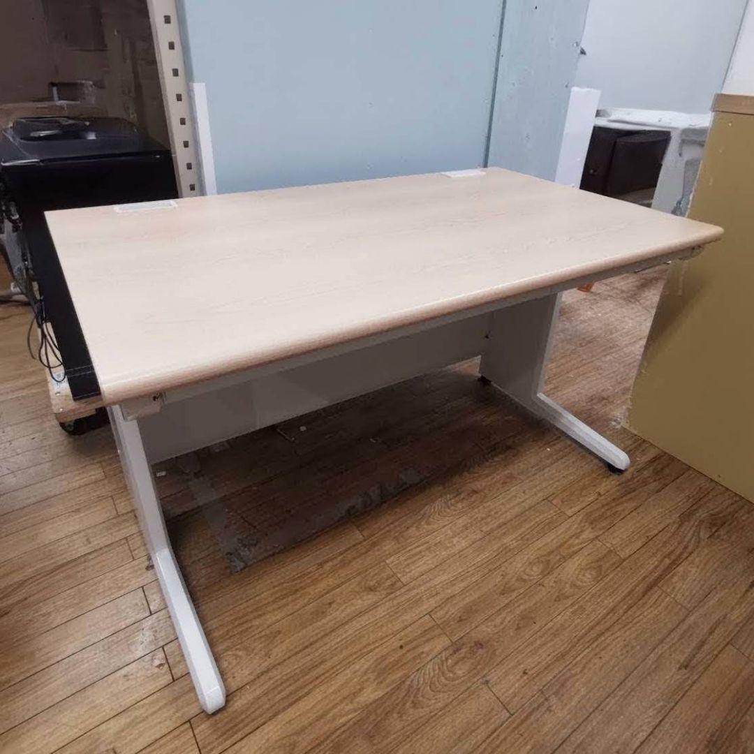 デスク 井上金庫 オフィスデスク 平机 幅1200mm 本体ホワイト PC机