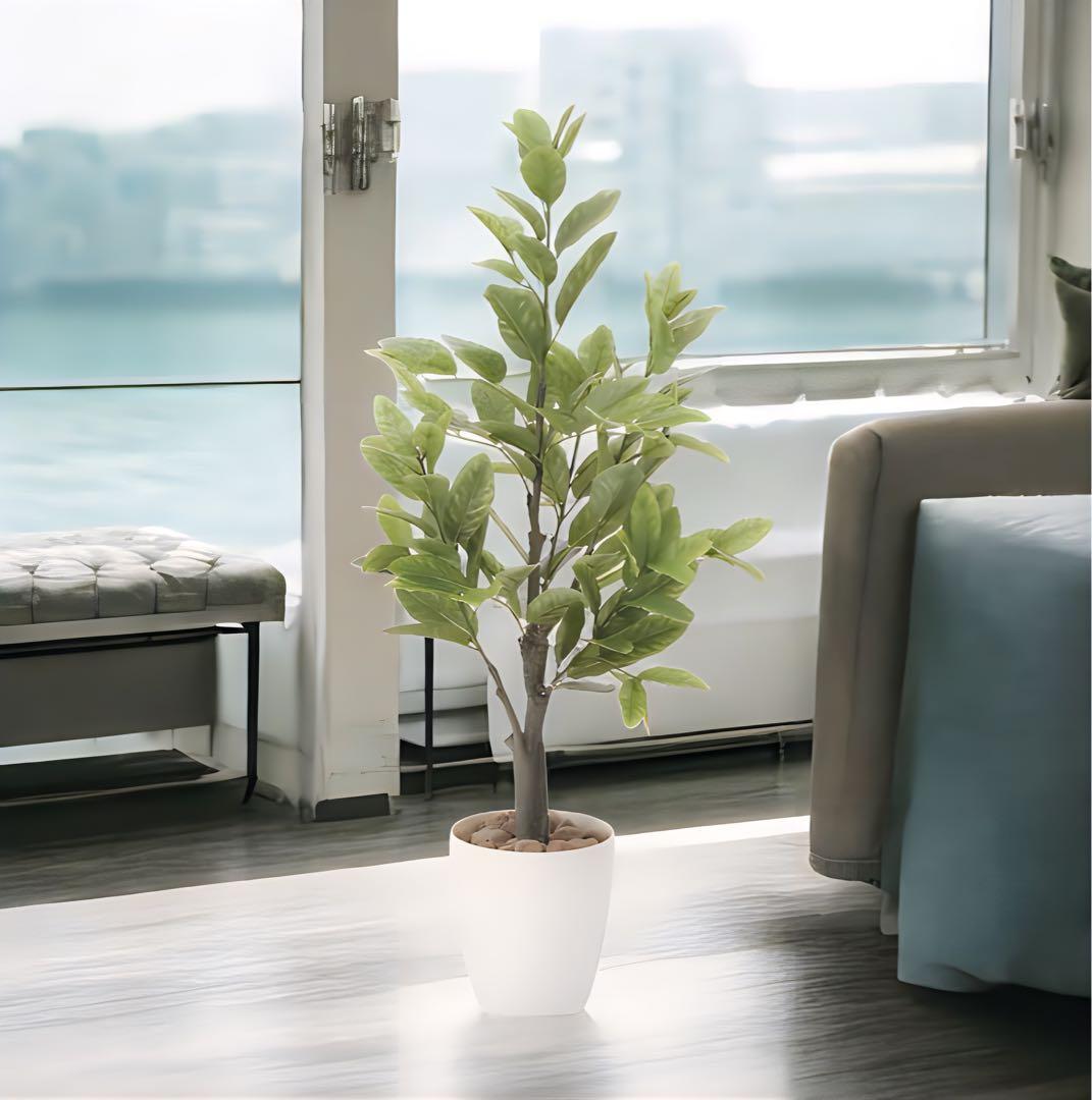 光触媒　人工観葉植物　ウォールグリーン　フェイクグリーン　レモンの木1点もの