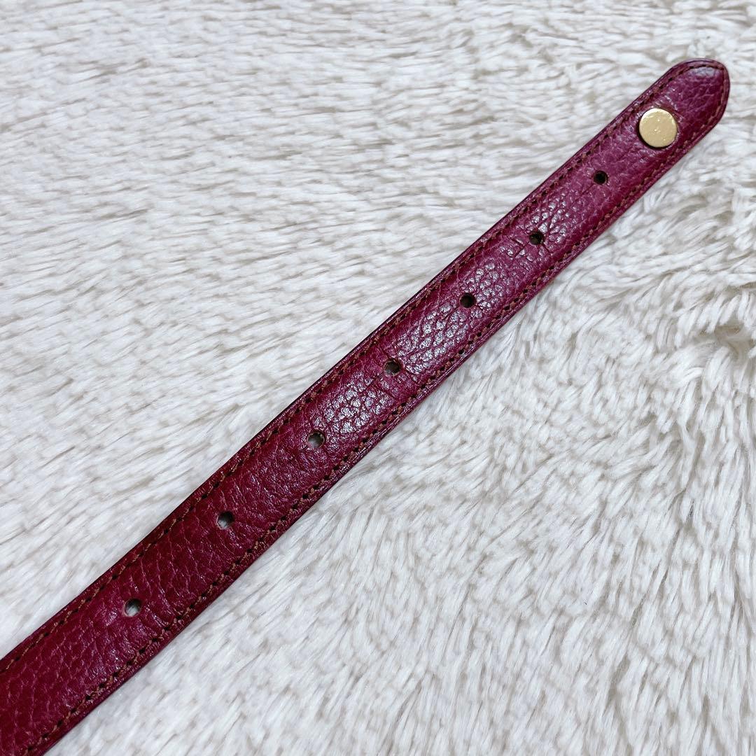 極美品 Cartier カルティエ マストライン レザー 型押し ベルト 金