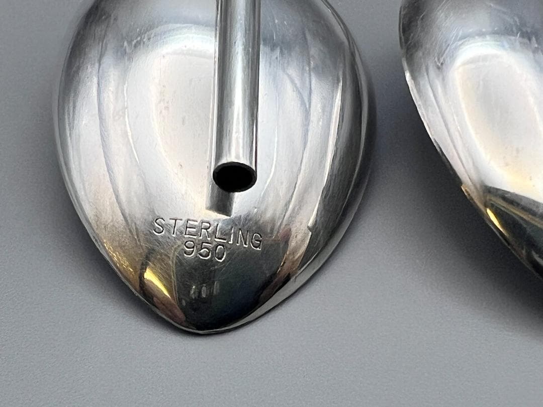 銀製 STERLING 950 湯豆腐スプーンとストロー スプーン 8点セット