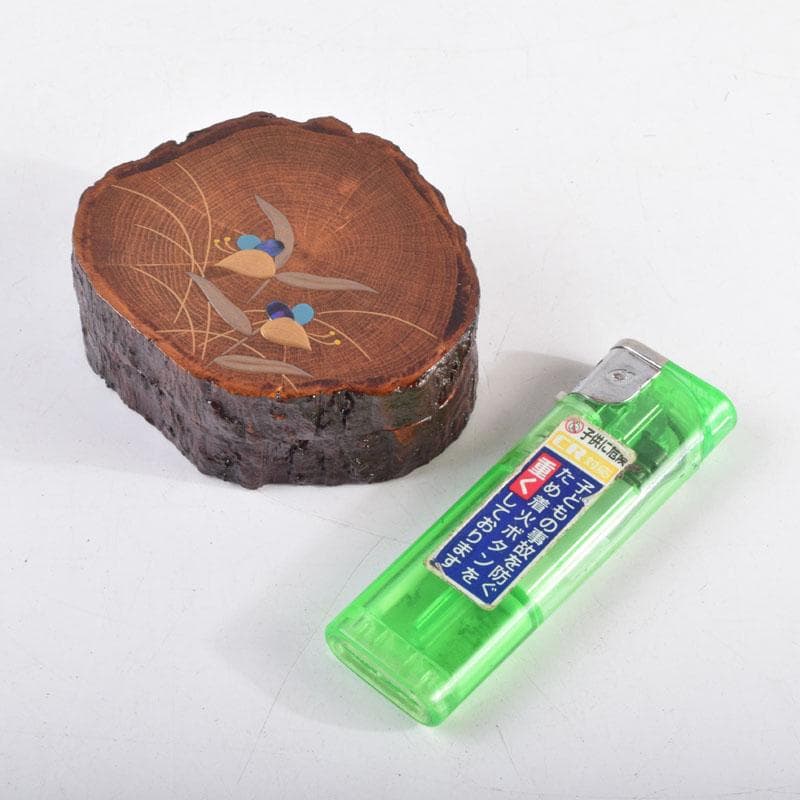 茶道具　正博作　露草蒔絵　蔦香合　共布共箱　V　8968