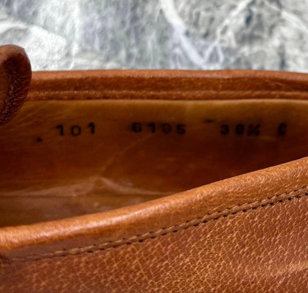 【美品】 グッチ ホースビットローファー 38.5 ブラウン レザー ラグソール