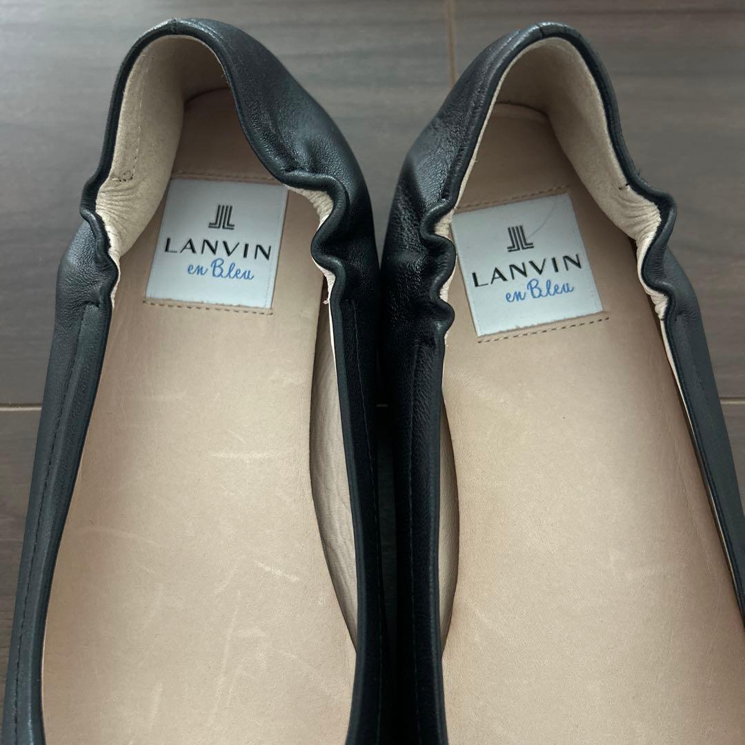 【LANVIN en Bleu】リボンモチーフバレエシューズ