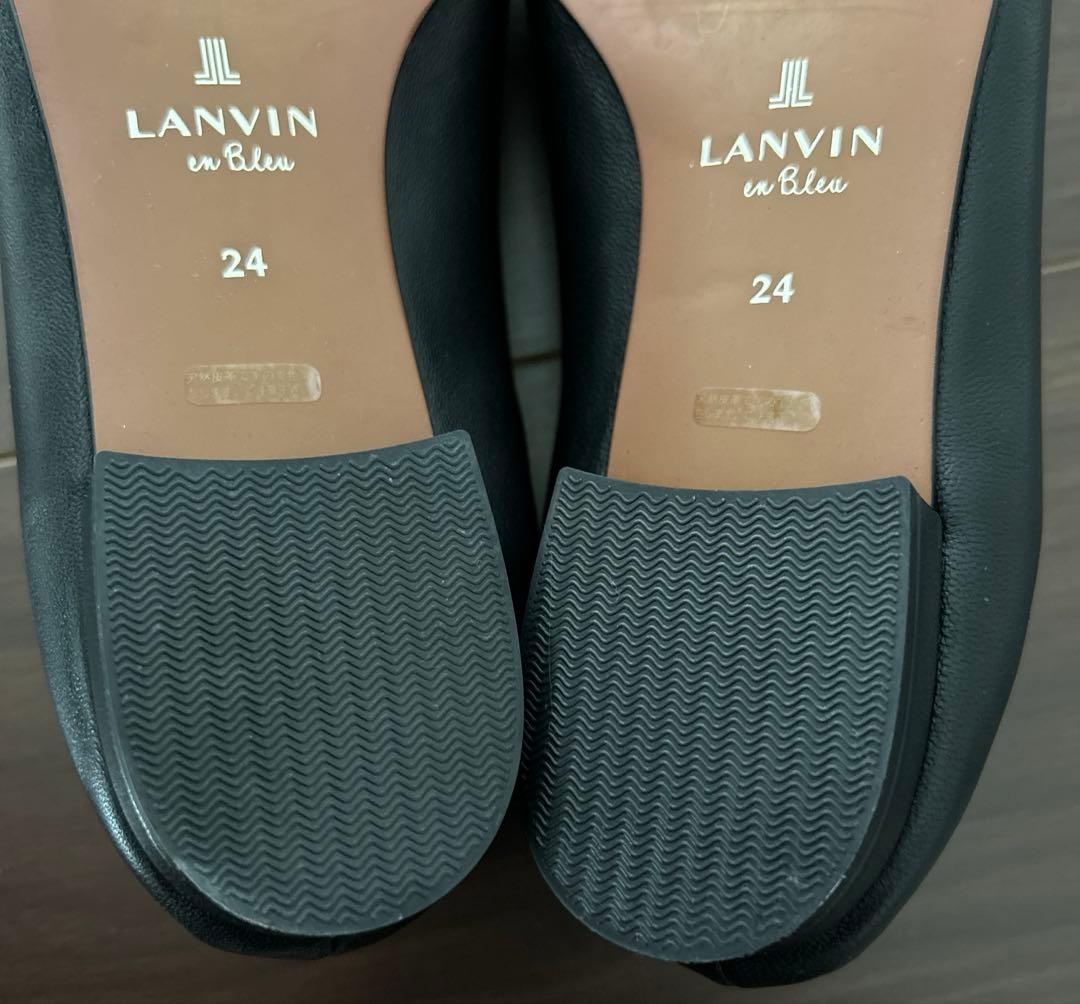 【LANVIN en Bleu】リボンモチーフバレエシューズ