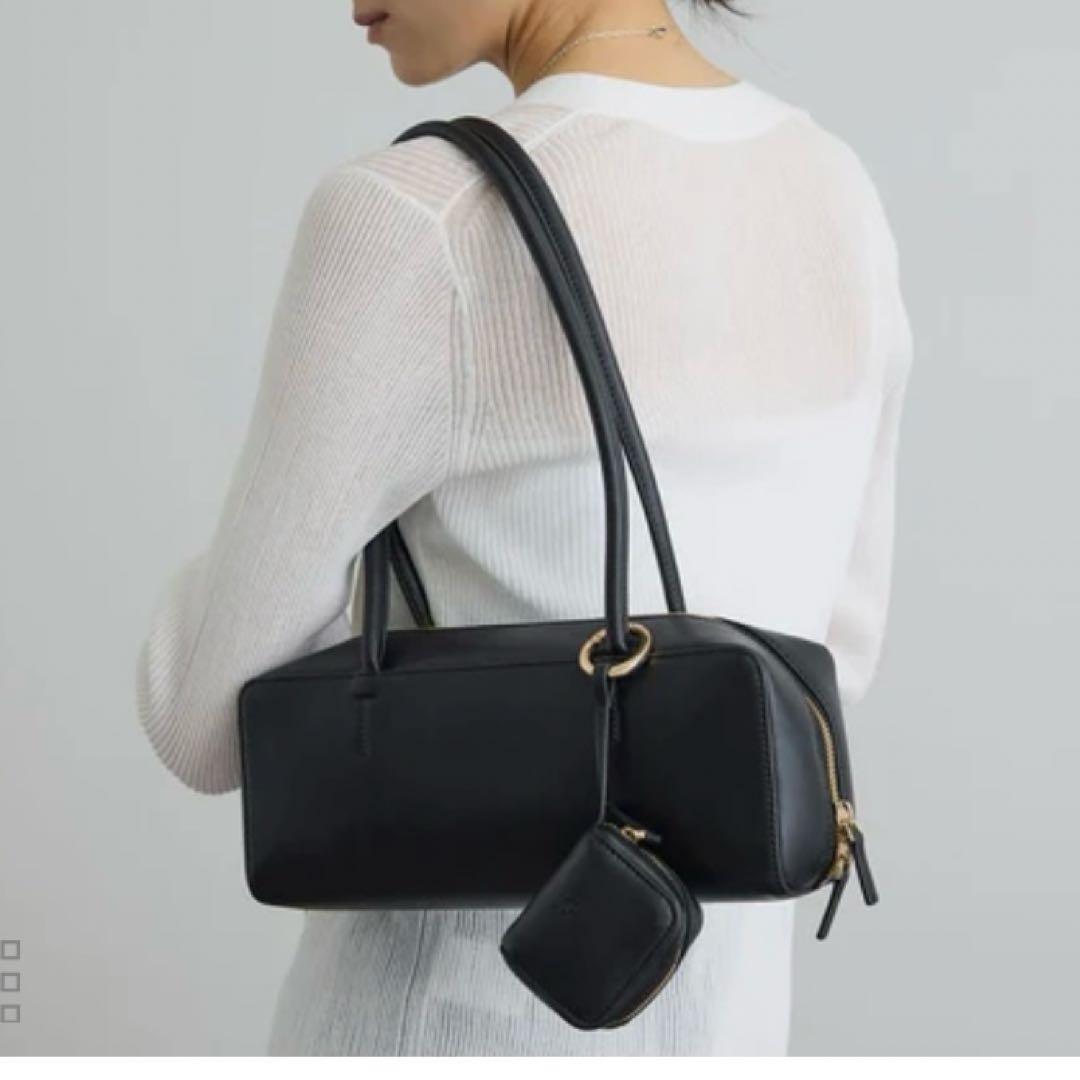 【SALONadametrope'】ミニポーチ付きスプリットレザーワイドバッグ