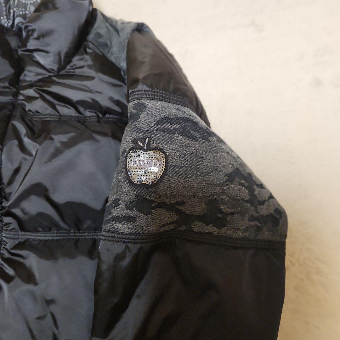 ダンスウィズドラゴン　リバーシブル　ダウンジャケット　ブルゾン　ダウン80%