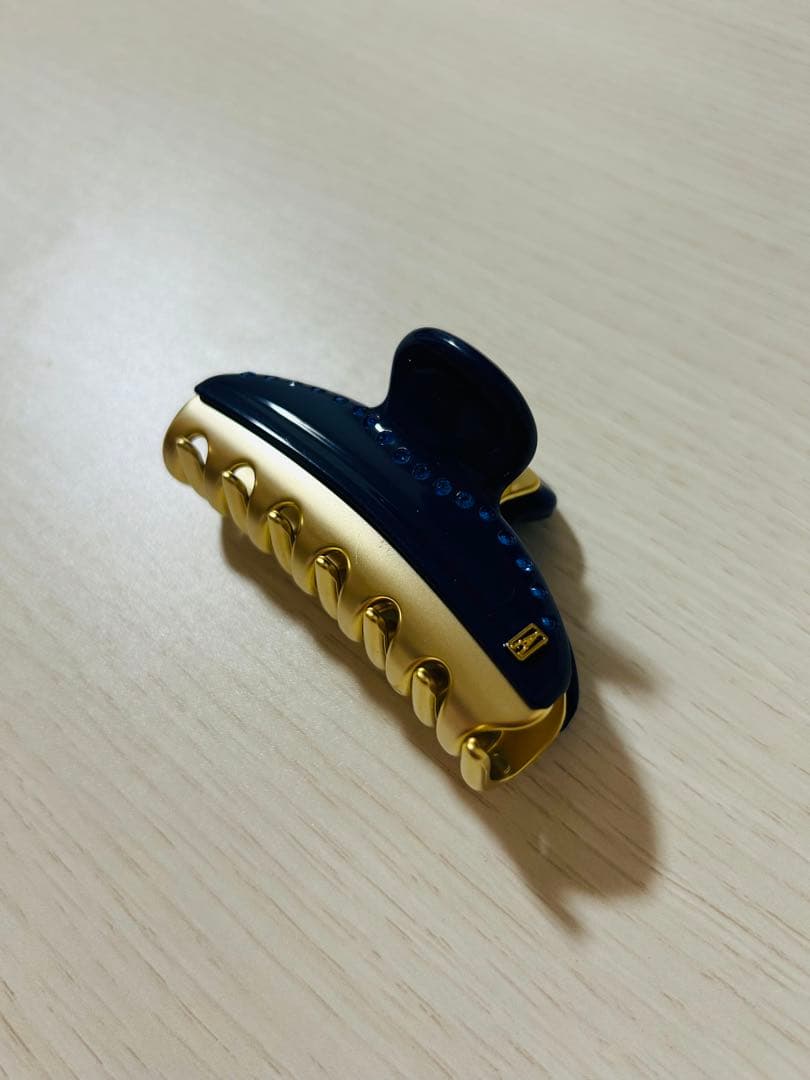 【新品未使用】ALEXANDRE DE PARIS ヘアクリップ ネイビー