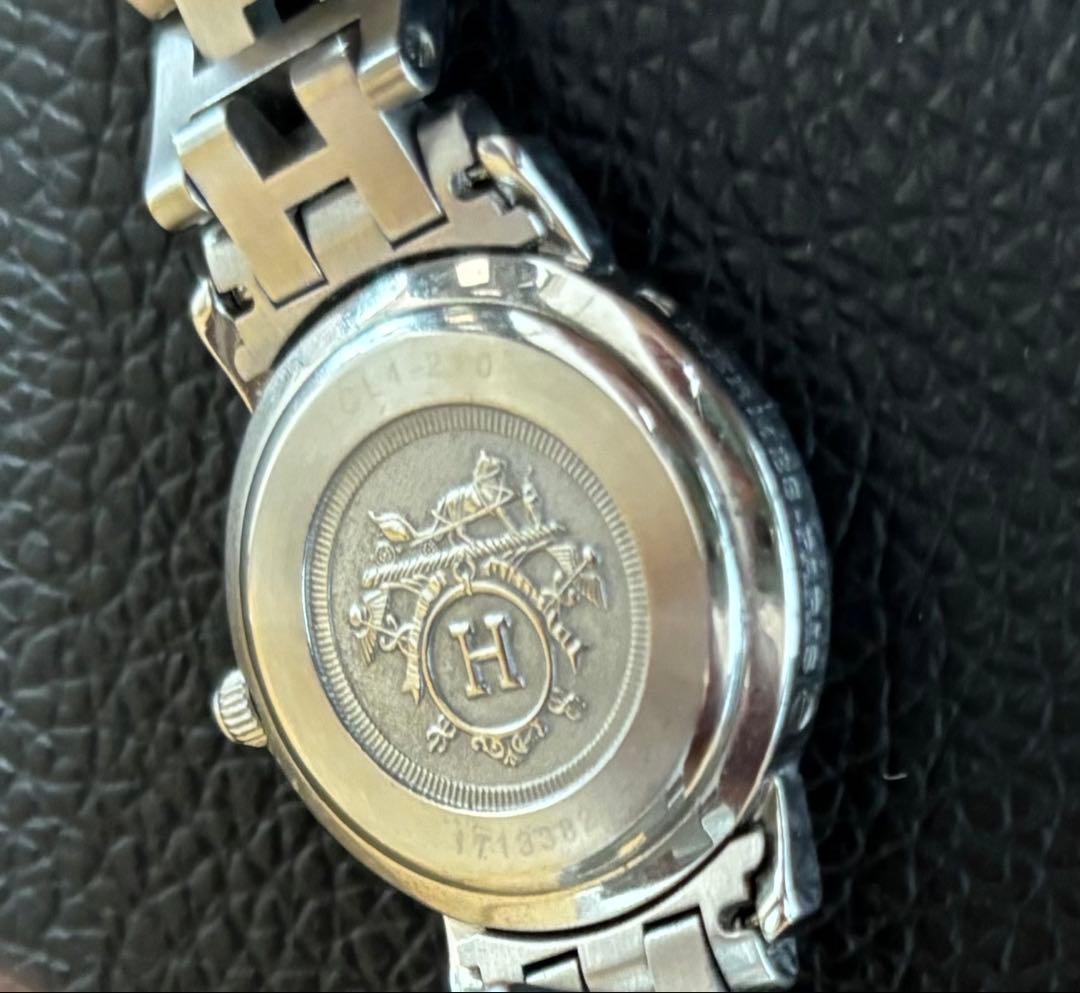 エルメス　クリッパー　ダークグレー