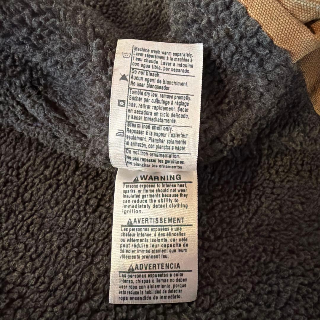 【カーハート】ダック地ベスト　XL 裏ボア　人気古着　f