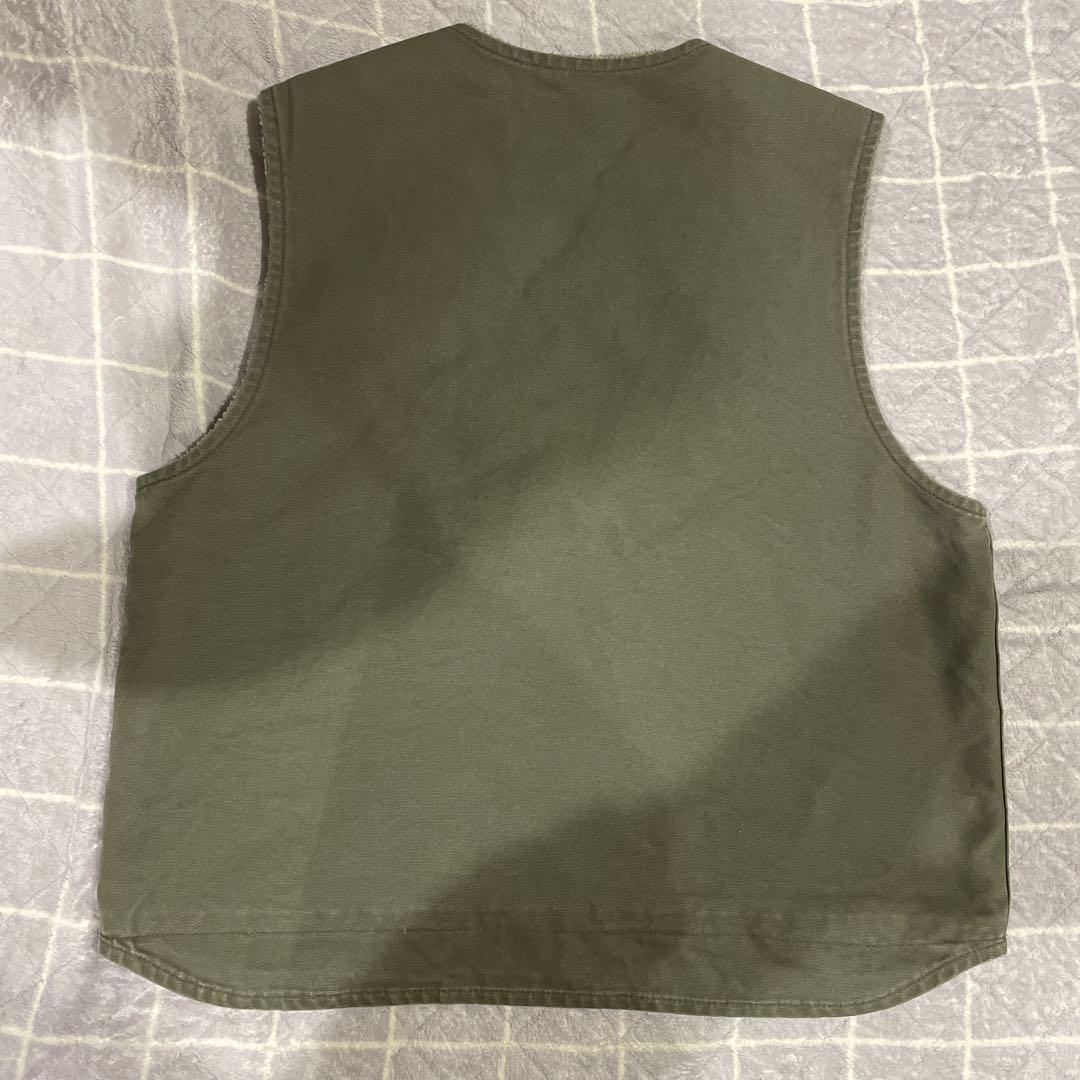 Carhartt ダックベスト フリースライナー XL カーハート モス　カーキ