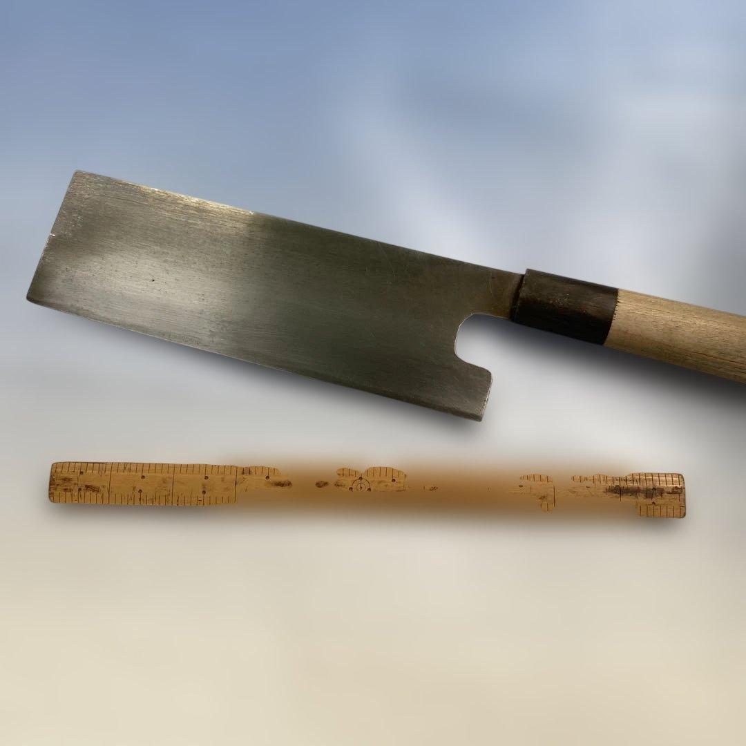 有次（京都）羊羹包丁　尺寸物差しおまけ付き