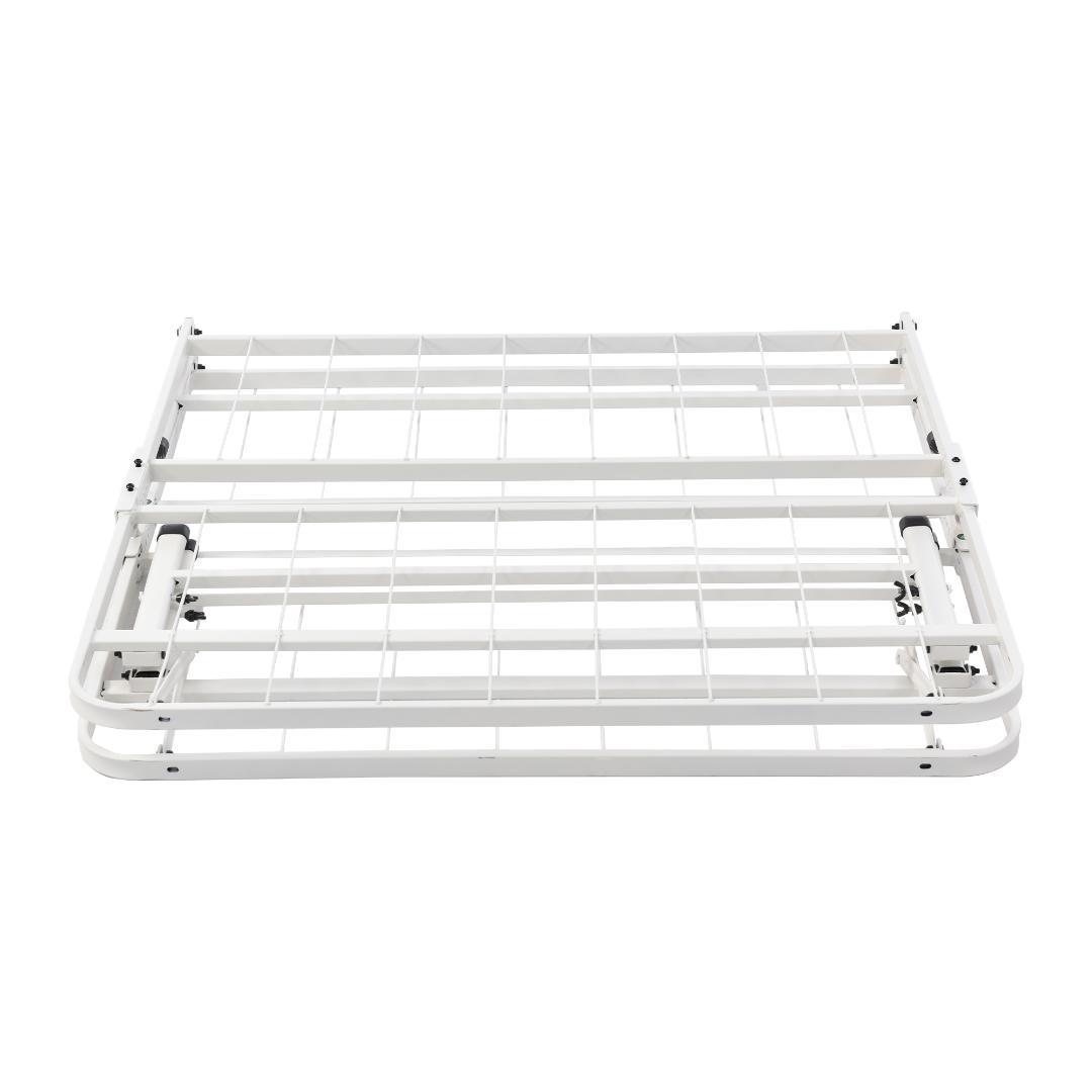 数量限定！パイプベッド 折りたたみベッド シングル 組立簡単 （S）WHITE